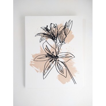 CUADRO 1 | 40x50 LÍRIO LÍNEAS & FONDO PALO DE ROSA