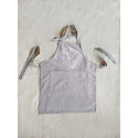 DELANTAL COCINA GRIS LÍNEA BLANCA
