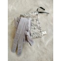 DELANTAL COCINA GRIS LÍNEA BLANCA