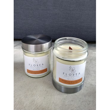 VELA ARTESANAL DE CERA VEGETAL MANDARINA DULCE
