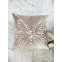 COJÍN MARIPOSA BEIGE LÍNEA BLANCA